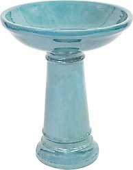 Sunnydaze Decor Calais Ceramic Outdoor Bird Bath, Jade