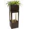 Show in main carousel: Sunnydaze Decor Serene Shower Zinc Fountain with Planter, Dark Brown slide 1 of 9