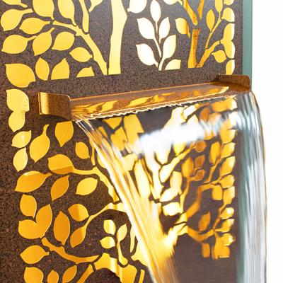 Show full view: Sunnydaze Decor Mighty Oak Steel Outdoor Water Fountain, Light Green slide 3 of 9