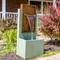 Show in main carousel: Sunnydaze Decor Mighty Oak Steel Outdoor Water Fountain, Light Green slide 2 of 9