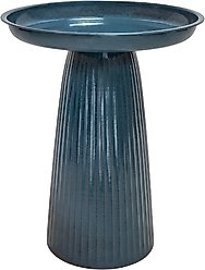 Sunnydaze Decor Gleeful Garden Bird Bath, Blue Glaze