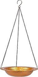 Sunnydaze Decor Copper Hanging Bird Bath & Feeder