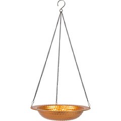 Sunnydaze Decor Copper Hanging Bird Bath & Feeder