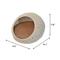 Show in main carousel: THE LICKER STORE Flora Modern Circular Faux Wicker Cat Bed with Removable Cover, Medium, White slide 5 of 7