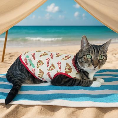 Show full view: Fabulous Fido Cooling Lightweight Breathable Dog Shirt, Pizza, X-Small slide 9 of 11