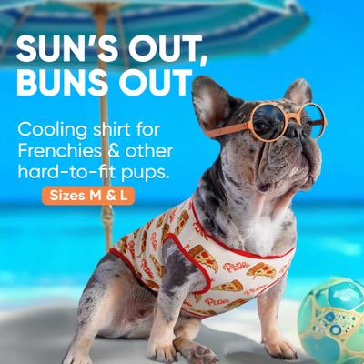 Show full view: Fabulous Fido Cooling Lightweight Breathable Dog Shirt, Pizza, X-Small slide 7 of 11