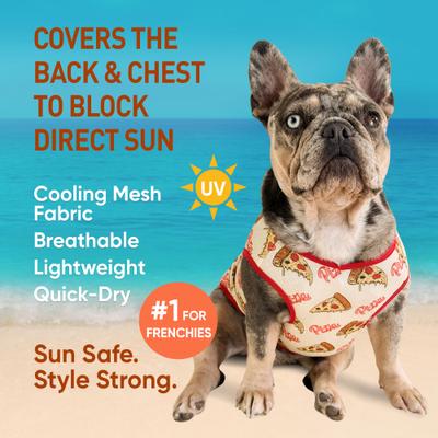 Show full view: Fabulous Fido Cooling Lightweight Breathable Dog Shirt, Pizza, X-Small slide 5 of 11