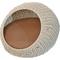 Show in main carousel: THE LICKER STORE Flora Modern Circular Faux Wicker Cat Bed with Removable Cover, Medium, White slide 7 of 7