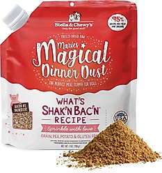 Stella & Chewy's Marie's Magical Dinner Dust What's Shak'n Bac'n Recipe Freeze-Dried Raw Dog Food Topper, 7-oz bag