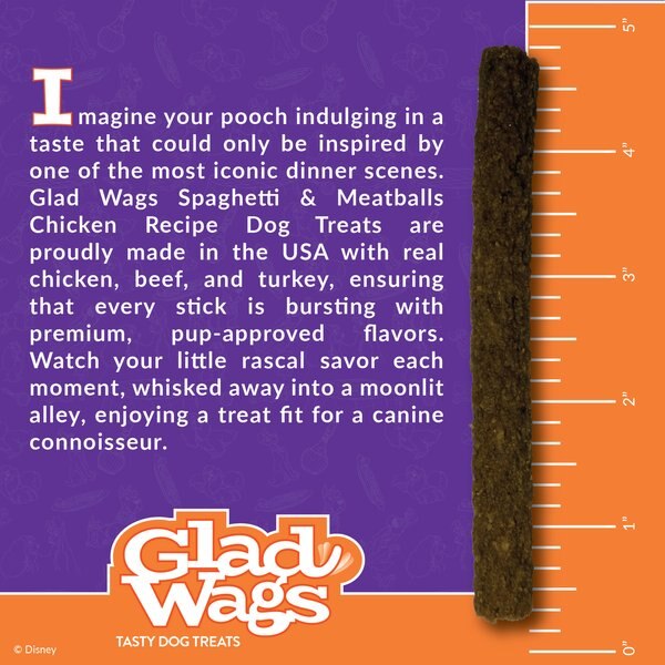 Disney Glad Wags Spaghetti & Meatballs Flavor Grain-Free Dog Treats, 12-oz bag