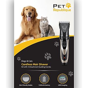 Pet Republique Cordless Hair Clippers Kit for Dogs & Cats