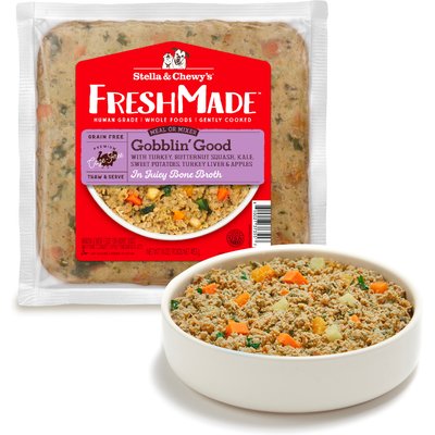 Stella & Chewy's Stella & Chewy's FreshMade Frozen Fresh Grain-Free Gobblin' Good Dog Food, 16-oz pouch