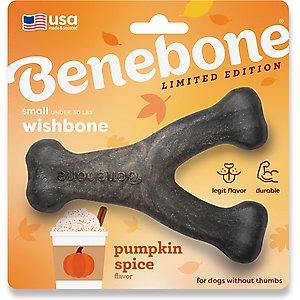 Benebone Bacon Flavor Wishbone Tough Dog Chew Toy