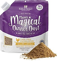 Stella & Chewy's Marie’s Magical Dinner Dust Cage Free Chicken Recipe Freeze-Dried Raw Cat Food Topper, 7-oz bag