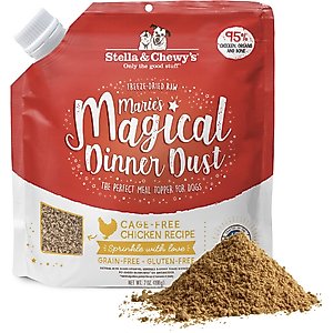 Stella & Chewy's Marie's Magical Dinner Dust Freeze-Dried Raw Cage-Free Chicken Dog Food Topper, 7-oz bag