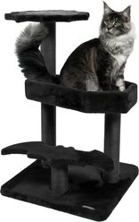 KAMABOKO Hallowen Gothic 30.1-in Cat Tree & Tower with Coffin Bed, Black