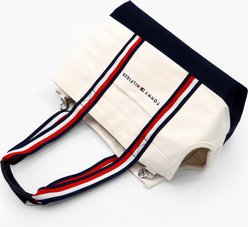 Tommy Hilfiger Canvas Dog Tote Bag, Weathered White/Navy, Large slide 2 of 2