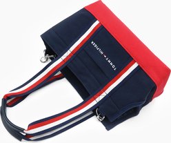 Tommy Hilfiger Canvas Dog Tote Bag, Desert Sky/Red, Large slide 2 of 3