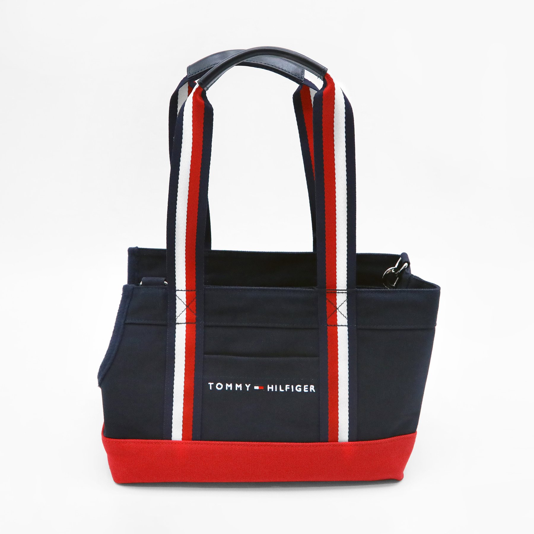 Tommy Hilfiger Canvas Dog Tote Bag, Desert Sky/Red, Large