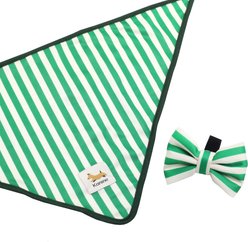 Kanine Dog Bandana & Bow Set, Fern Green, Large
