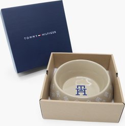 Tommy Hilfiger Monogram Dog Bowl, 5-cup, Tan/Ivory slide 1 of 4