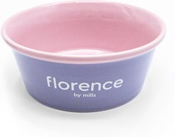 florence by mills Dog Bowl with Mat, Purple, Small