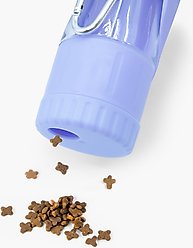 florence by mills Portable Dog Water Bottle with Feeder, Purple slide 2 of 9