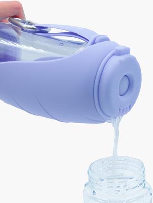 Show full view: florence by mills Portable Dog Water Bottle with Feeder, Purple slide 4 of 10