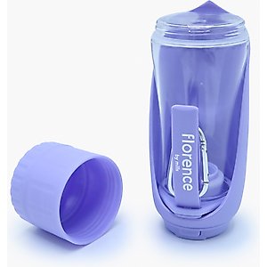 florence by mills Portable Dog Water Bottle with Feeder, Purple