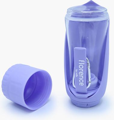 Show full view: florence by mills Portable Dog Water Bottle with Feeder, Purple slide 2 of 10