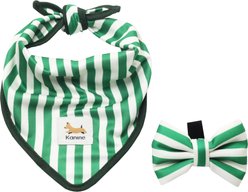 Kanine Dog Bandana & Bow Set, Fern Green, Small