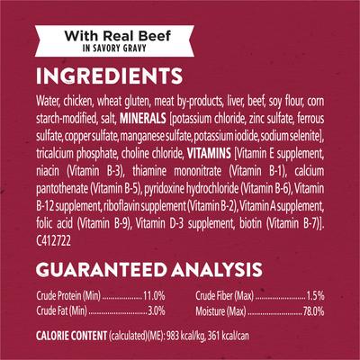 Show full view: Dog Chow High Protein Variety Pack Chicken & Beef in Savory Gravy Canned Dog Food, 13-oz can, case of 12 slide 7 of 12