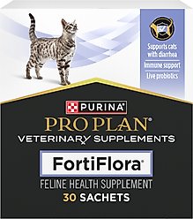 Purina Pro Plan Veterinary Diets FortiFlora Powder Probiotic Digestive Supplement for Cats, 180 count
