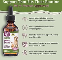 PetAlive Adrenal Support Liquid Hormone Supplement for Dogs & Cats, 2-fl oz bottle slide 2 of 9