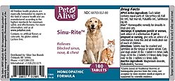 PetAlive Sinu-Rite Homeopathic Medicine for Allergies for Dogs, 180 count slide 2 of 9