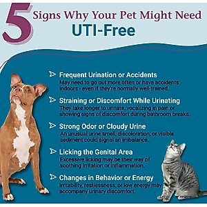 PetAlive UTI-Free Homeopathic Medicine for Urinary Tract Infections UTI for Dogs & Cats, 1-oz jar