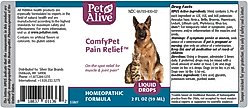 PetAlive ComfyPet Homeopathic Medicine for Pain for Cats & Dogs, 2-fl oz bottle slide 2 of 9