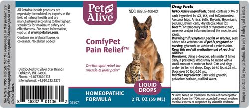 Show full view: PetAlive ComfyPet Homeopathic Medicine for Pain for Cats & Dogs, 2-fl oz bottle slide 10 of 11