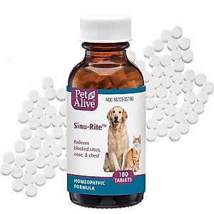 PetAlive Sinu-Rite Homeopathic Medicine for Allergies for Dogs, 180 count