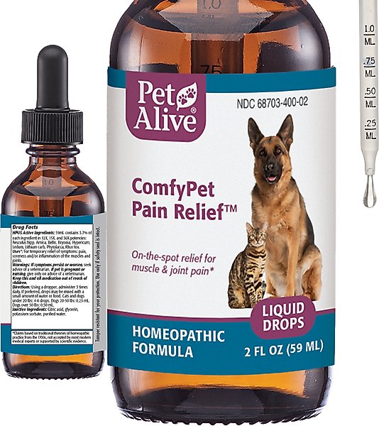 PetAlive ComfyPet Homeopathic Medicine for Pain for Cats & Dogs