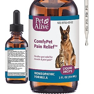 PetAlive ComfyPet Homeopathic Medicine for Pain for Cats & Dogs, 2-fl oz bottle
