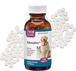 PetAlive AmazaPet Homeopathic Medicine for Asthma for Cats & Dogs, 180 count