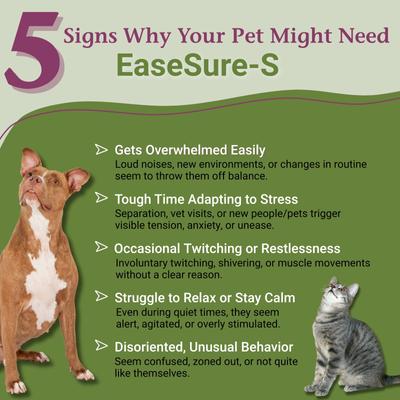 Show full view: PetAlive EaseSure-S Brain & Nervous System Support Dog & Cat Supplement, 2-fl oz bottle slide 3 of 11