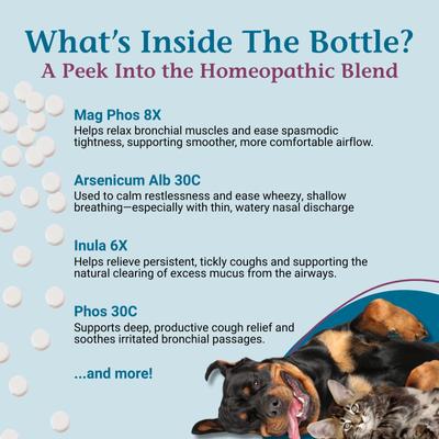 Show full view: PetAlive AmazaPet Homeopathic Medicine for Asthma for Cats & Dogs, 180 count slide 5 of 10