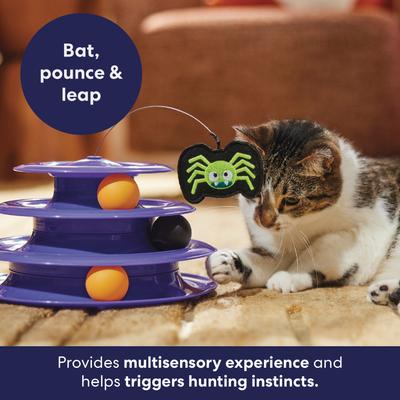 Show full view: Frisco Halloween Cat Tracks Cat Toy, Spider & Pumpkin with Feathers & Silvervine/Catnip slide 5 of 8