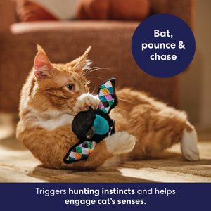 Frisco Halloween Bat Interactive Sound Flapping Electronic Plush Cat Toy with Silvervine & Catnip