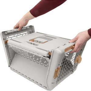 SportPet Designs Collapsible Dog Kennel, Tan, Small: 24-in
