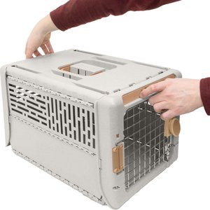 SportPet Designs Collapsible Dog Kennel, Tan, Small: 24-in