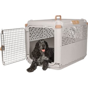 SportPet Designs Collapsible Dog Kennel, Tan, 30-in