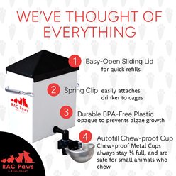 RAC Paws by RentACoop Small Pet Metal Cup Drinker, 64oz slide 2 of 6